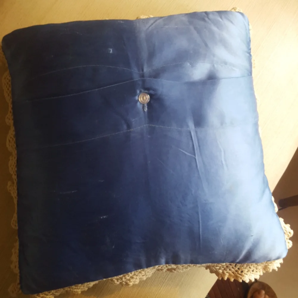 Crochet cottagecore pillow